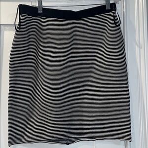 J. McLaughlin Black and White Striped Pencil Skirt
